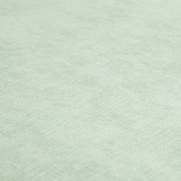 Earley Soft Matt Velvet Chenille Furnishing Upholstery Fabric In Aqua Green Colour