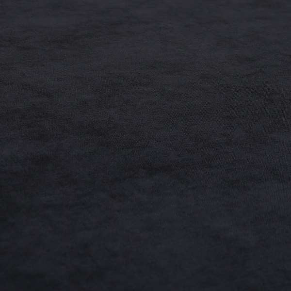 Earley Soft Matt Velvet Chenille Furnishing Upholstery Fabric In Black Colour