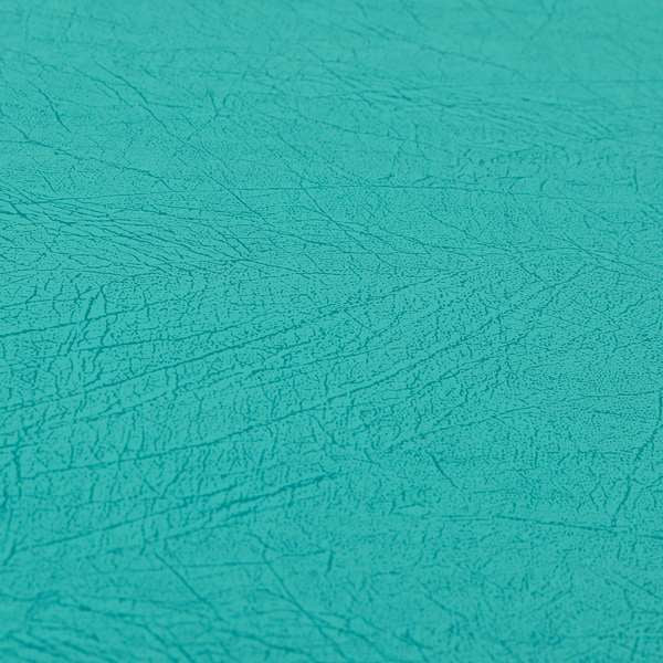 Earth Soft Textured Faux Leather In Blue Teal Colour Upholstery Fabrics