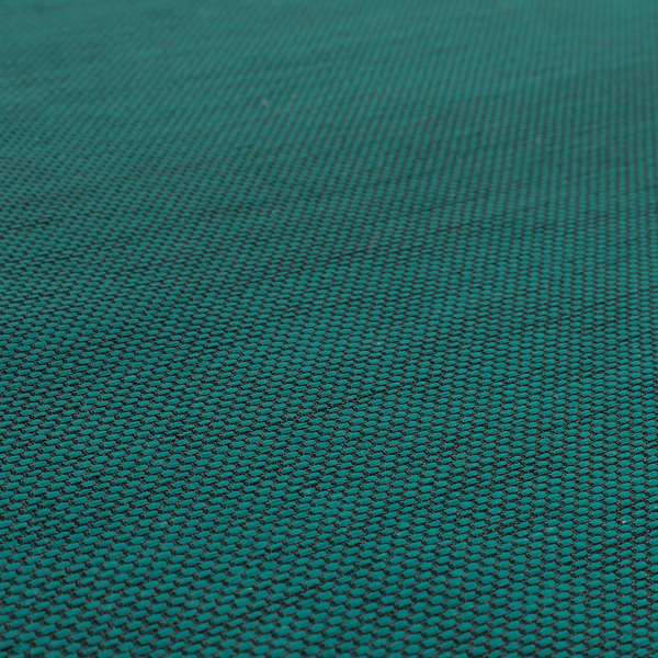 Festival Colourful Textured Chenille Plain Upholstery Fabric In Teal Blue - Made To Measure Curtains