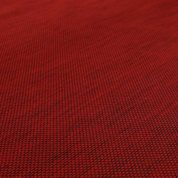 Festival Colourful Textured Chenille Plain Upholstery Fabric In Red - Made To Measure Curtains