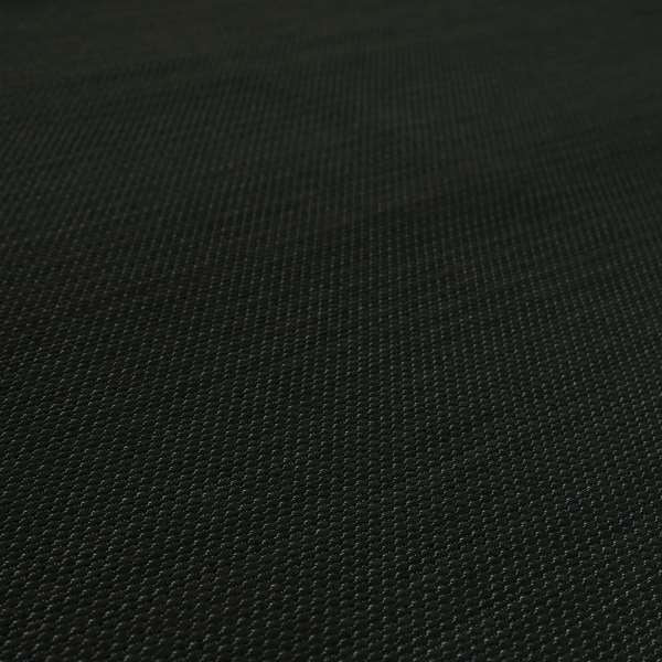 Festival Colourful Textured Chenille Plain Upholstery Fabric In Black