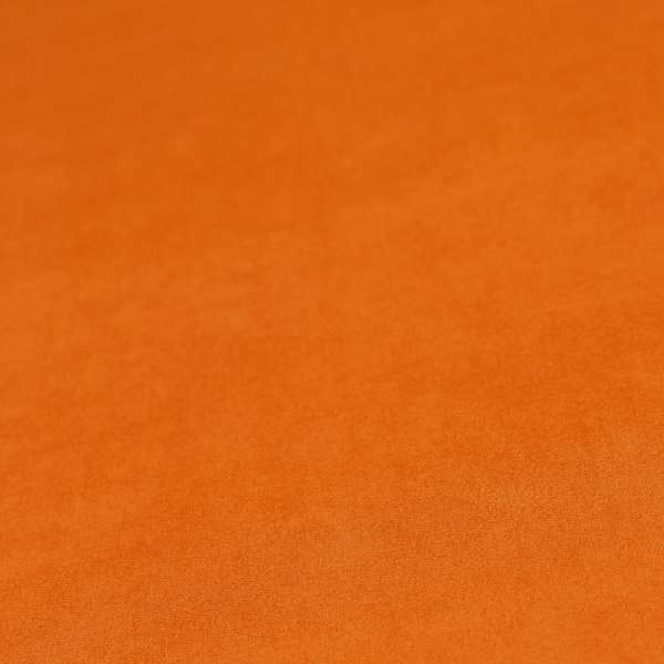 Giovanni Matt Plain Velvet Upholstery Fabric In Fire Orange Colour - Handmade Cushions