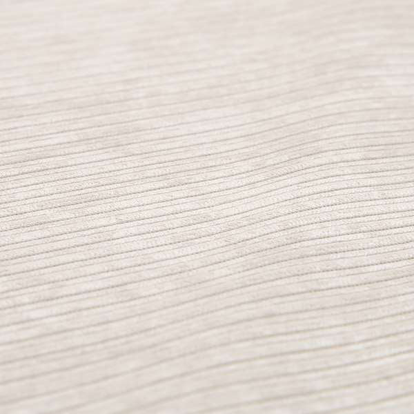Goole Pencil Thin Striped Corduroy Upholstery Furnishing Fabric Silver Colour