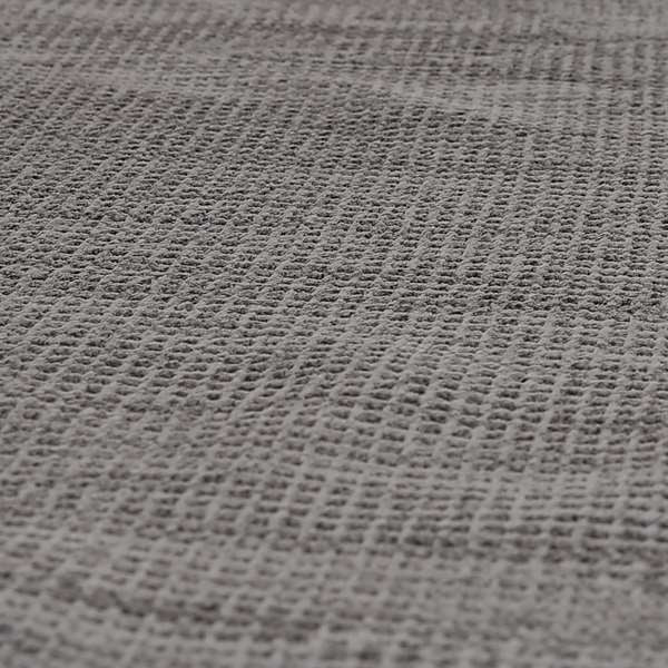 Ilford Plush Wave Ripple Effect Corduroy Upholstery Fabric In Charcoal Grey Colour