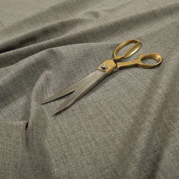 Kashmir Wool Effect Chenille Fabric In Grey Colour JO-107