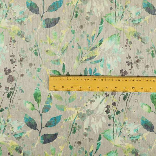 Soft Textured Velvet Floral Pattern Upholstery Fabrics In Grey Green Colour JO-1190 - Handmade Cushions