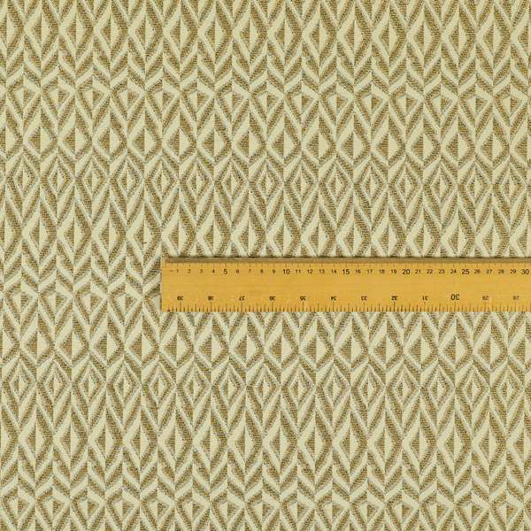 Uniformed Geometric Pattern Theme Beige Colour Pattern Chenille Jacquard Fabric JO-1237 - Handmade Cushions
