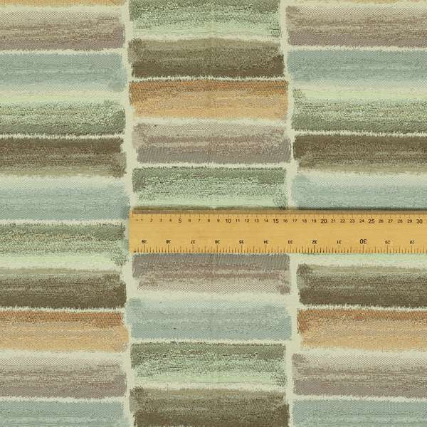 Air Brushed Strokes Geometric Pastel Coloured Chenille Material Upholstery Fabric JO-1369