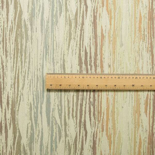 Sunset Look Thin Airbrush Stroke Stripe Pattern Green Aqua Blue Orange Chenille Upholstery Fabric JO-23 - Handmade Cushions