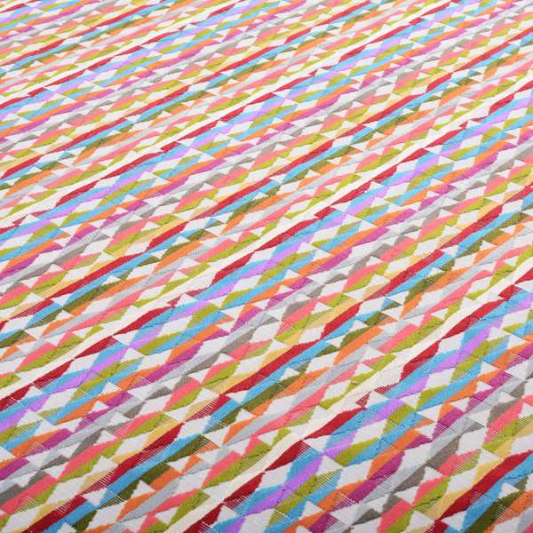 Amazilia Velvet Collection Multi Coloured Geometric Designer Pattern Soft Velvet Upholstery Fabric JO-230 - Made To Measure Curtains