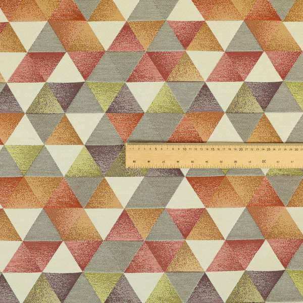 Le Triangle Collection Soft Feel Geometric Diamond Pattern Purple Raspberry Colour Chenille Upholstery Fabric JO-58 - Handmade Cushions