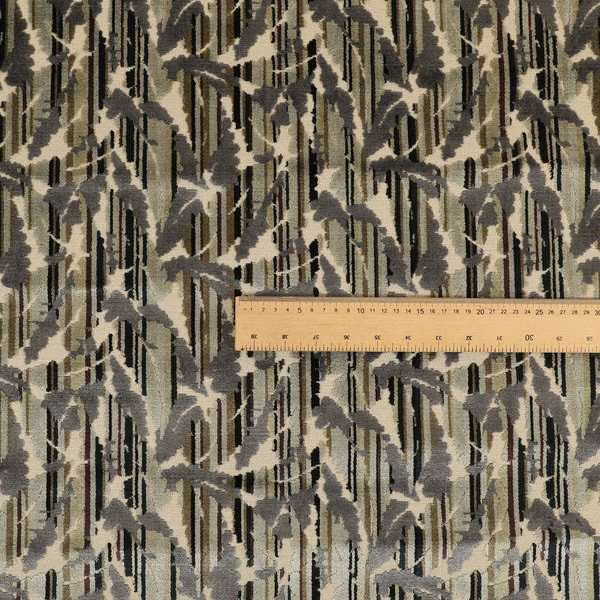 Ziani Modern Abstract Geometric Pattern Velvet In Blue Colour JO-627