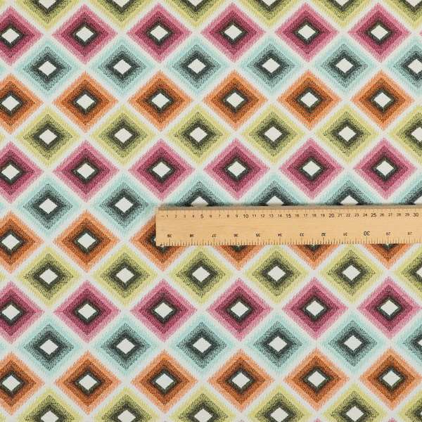 Carnival Living Fabric Collection Multi Colour Geometric Shaped Pattern Upholstery Curtains Fabric JO-659 - Handmade Cushions