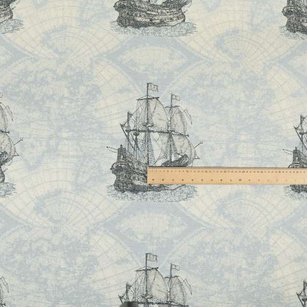 Ahoy Fabric Collection Nautical Stormy Seas Inspired Design Motif Fabric For The Sea Lovers Jacquard Woven Furnishing Fabric JO-677