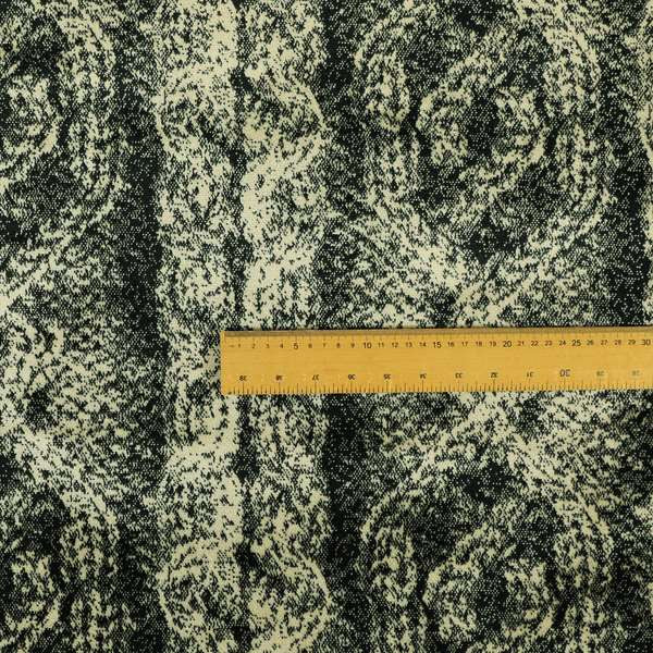 Abstract Spiral Pattern Velvet Material Black Beige Upholstery Fabric JO-987