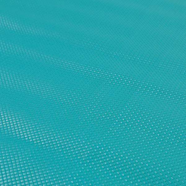 Lattice Quilted Textured Faux Leather Blue Teal Vinyl Upholstery Fabric