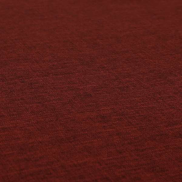Lauren Hardwearing Linen Effect Chenille Upholstery Furnishing Fabric Burgundy Colour - Made To Measure Curtains