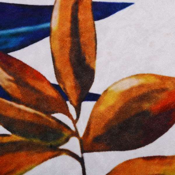 British Designed Printed Tropical Colour Floral Leaf Design Printed On Luxury Crushed Velvet - Handmade Cushions