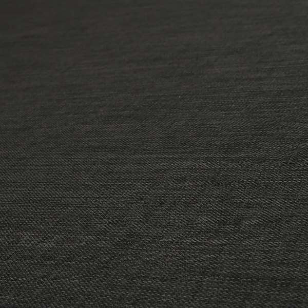 Ludlow Linen Effect Designer Chenille Upholstery Fabric In Charcoal Grey Colour - Made To Measure Curtains