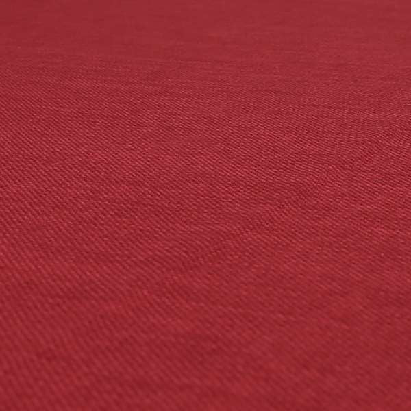 Ludlow Linen Effect Designer Chenille Upholstery Fabric In Red Colour