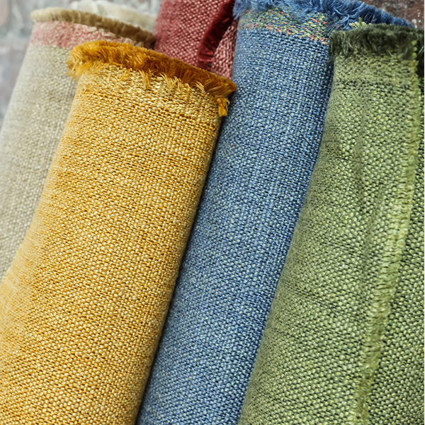 Madagascar Linen Weave Furnishing Fabric In Dark Blue Colour - Made To Measure Curtains