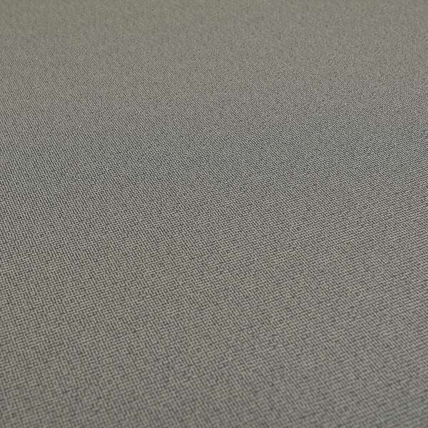 Mehari Linen Effect Flat Weave Semi Plain Upholstery Fabric In Silver Grey Colour