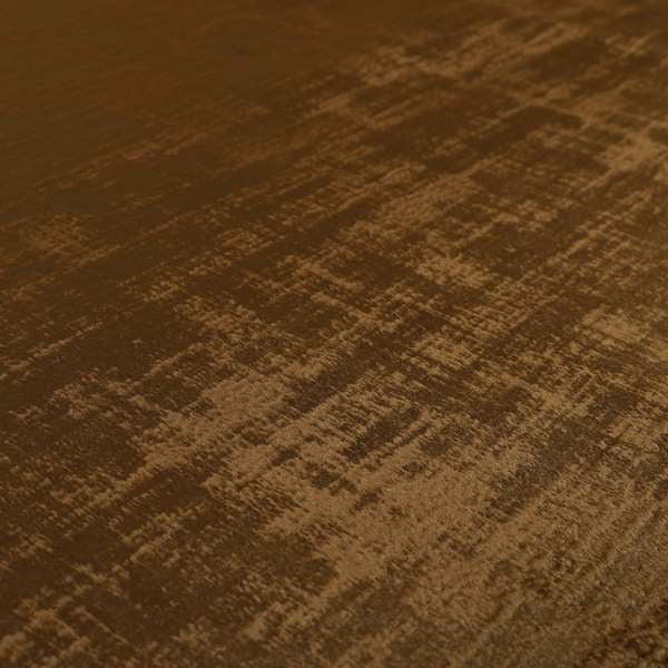 Milan Semi Plain Abstract Soft Velvet Upholstery Furnishing Fabric In Brown