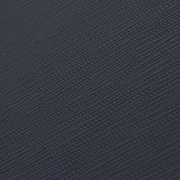 Milos Faux Leather In Matt Finish Textured Pattern Navy Blue Colour Upholstery Fabric