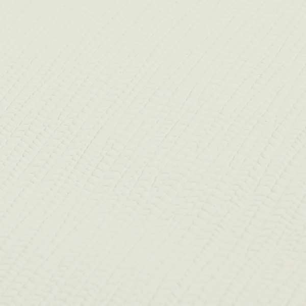 Milos Faux Leather In Matt Finish Textured Pattern White Colour Upholstery Fabric