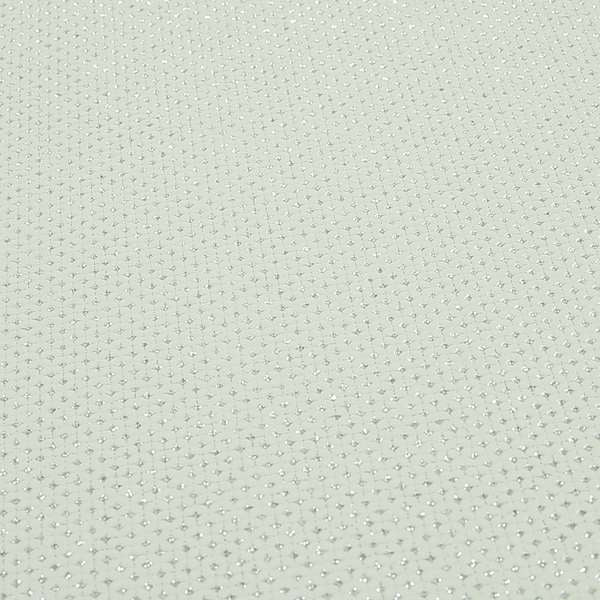 Monroe Sparkle Faux Leather Upholstery Fabric In White Colour