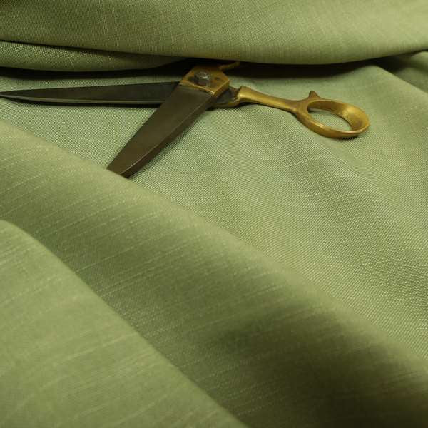 Natural Flat Weave Plain Upholstery Fabric In Lime Green Colour - Handmade Cushions