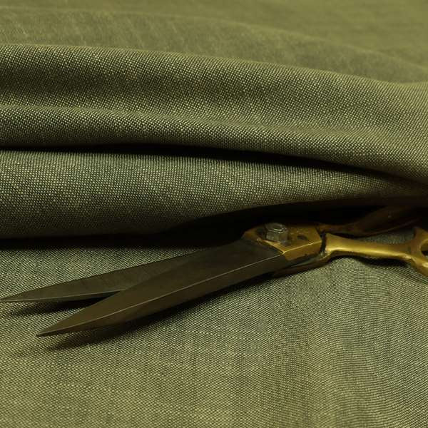 Natural Flat Weave Plain Upholstery Fabric In Green Colour - Handmade Cushions