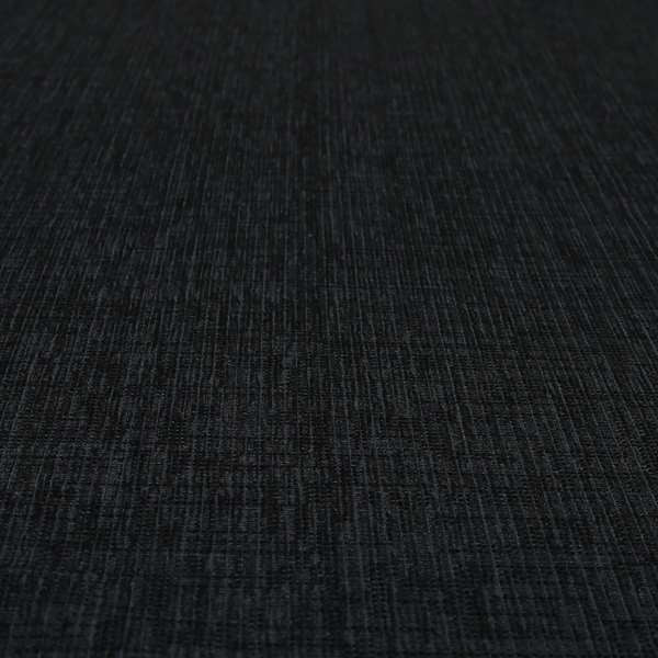 Otley Softy Shiny Chenille Upholstery Furnishing Fabric In Black Colour - Made To Measure Curtains