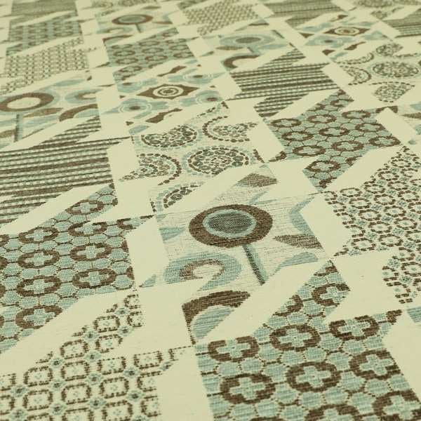 Geometric Different Designs Patchwork White Colour Upholstery Fabrics PSS300915-53
