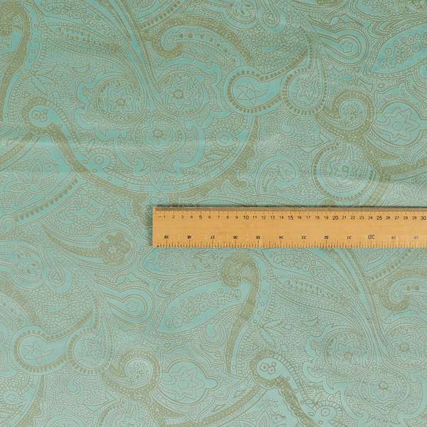 Phoenix Laser Cut Pattern Soft Velveteen Maya Blue Velvet Material Upholstery Curtains Fabric