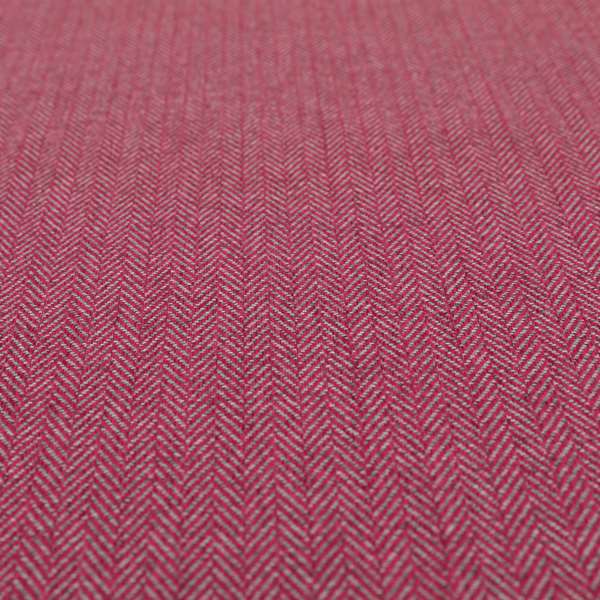 Pisa Herringbone Self Pattern Heavyweight Chenille Upholstery Fabric In Pink Colour