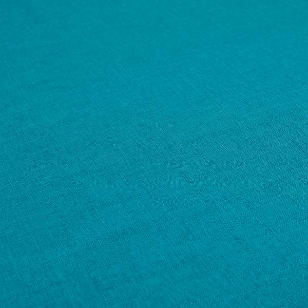 Regent Woven Look Plain Chenille Material Upholstery Fabric In Blue Colour - Handmade Cushions
