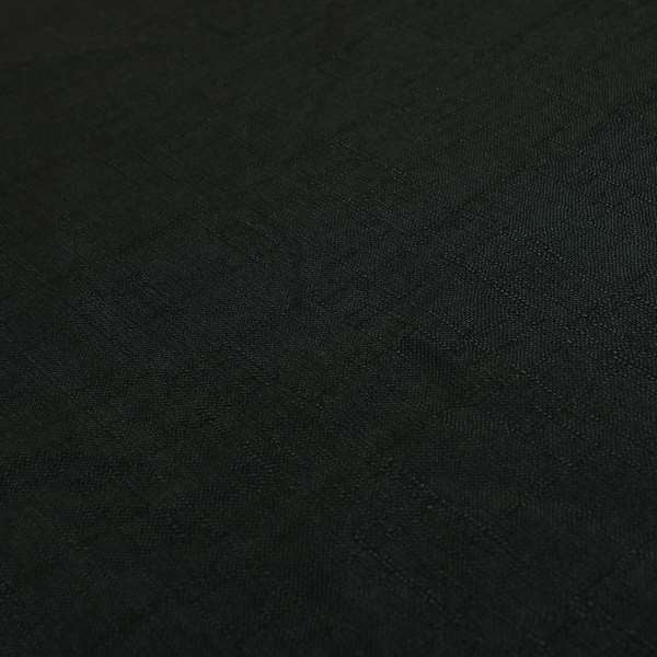 Regent Woven Look Plain Chenille Material Upholstery Fabric In Black Colour