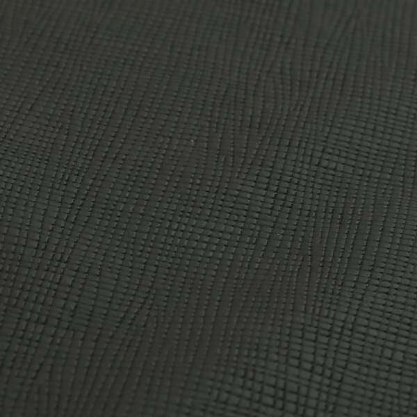 Rhodes Faux Leather In Soft Textured Matt Finish Black Colour Upholstery Fabric