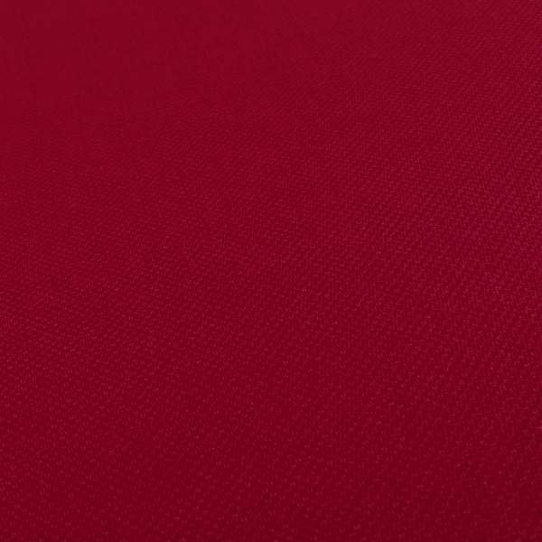 Romeo Modern Furnishing Soft Textured Plain Jacquard Basket Weave Fabric In Red Colour