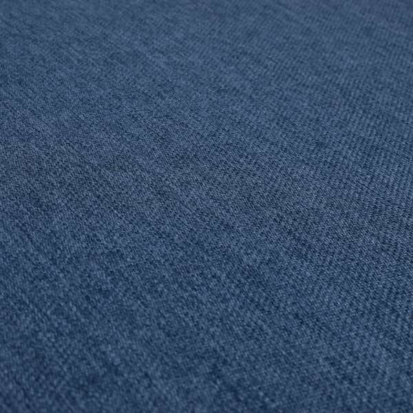 Romeo Modern Furnishing Soft Textured Plain Jacquard Basket Weave Fabric In Blue Colour