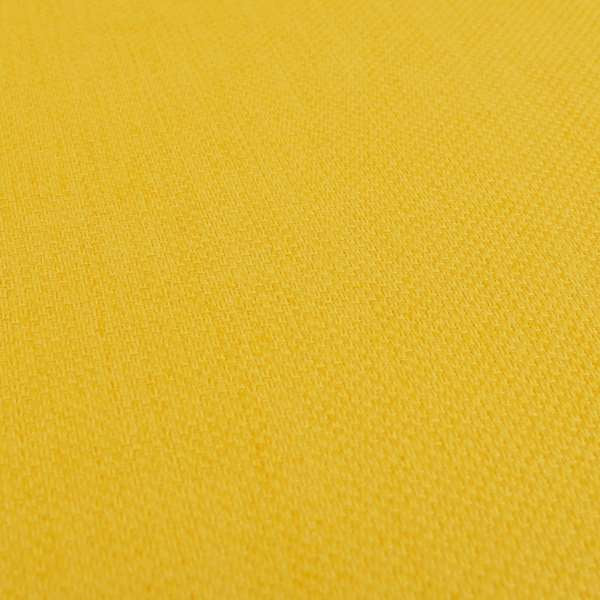 Romeo Modern Furnishing Soft Textured Plain Jacquard Basket Weave Fabric In Yellow Mango Colour - Roman Blinds