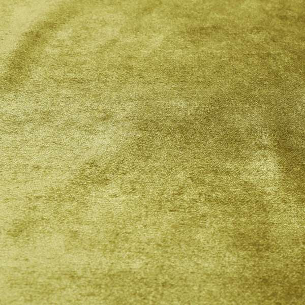Savoy Lustrous Plain Velvet Upholstery Fabrics In Lime Green Colour - Handmade Cushions