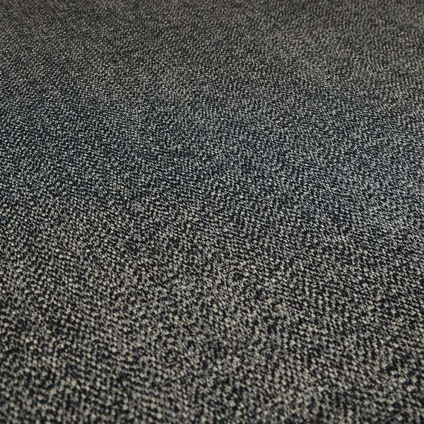 Simbai Plain Woven Jacquard Textured Chenille Furnishing Fabric In Black Colour