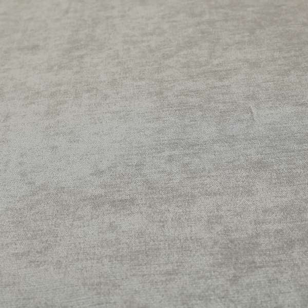 Sorento Luxurious Soft Low Pile Chenille Fabric Silver Colour Upholstery Fabrics