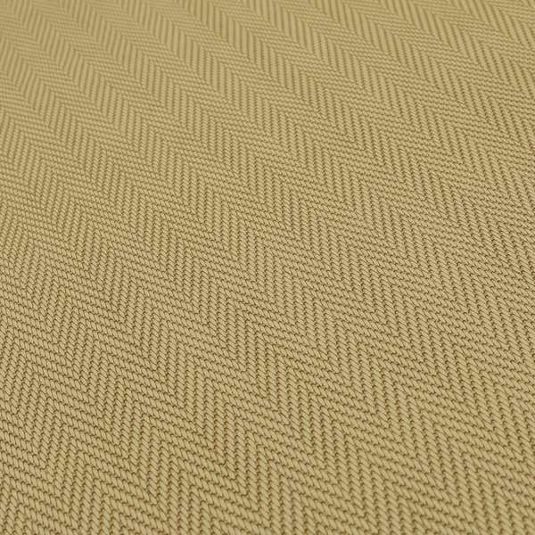 Stealth Herringbone Pattern Semi Plain Faux Leather In Cream Colour Upholstery Fabric