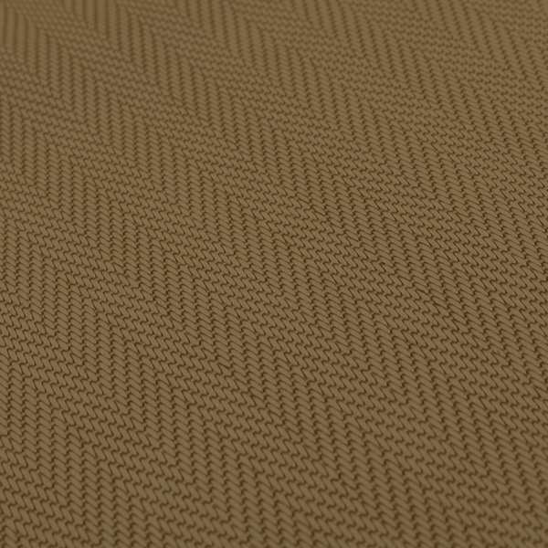 Stealth Herringbone Pattern Semi Plain Faux Leather In Beige Colour Upholstery Fabric