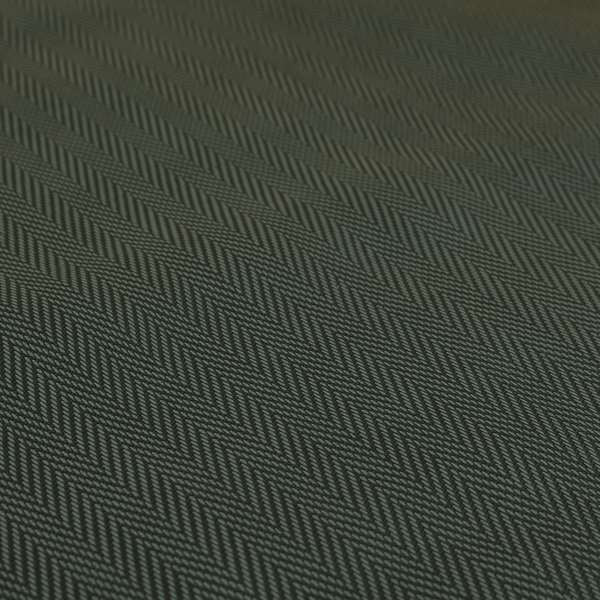 Stealth Herringbone Pattern Semi Plain Faux Leather In Grey Colour Upholstery Fabric
