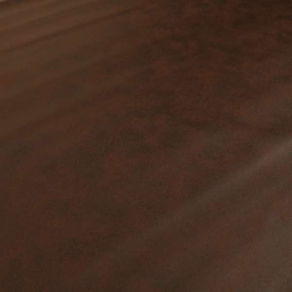 Utah Suede Leather Effect Soft Grain Look Finish Upholstery Material In Dark Brown Colour
